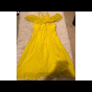 Yellow Off Shoulder Dress